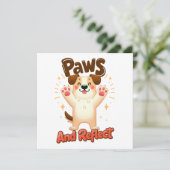 かわいい犬を手で反射 招待状 (スタンド正面)