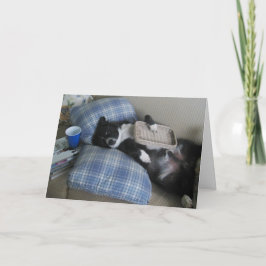 かわいい犬を持つパーティーをありがとう サンキューカード