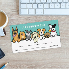 かわいい犬アポイントメントリマインダーペットケアサービス 名刺