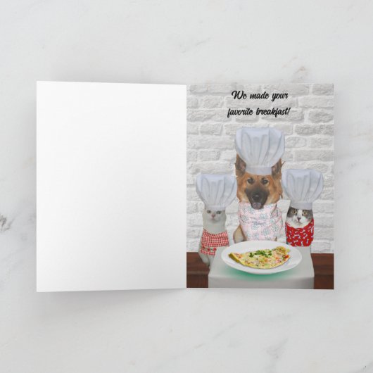 かわいい犬カスタマイズ可能なお父さんのデイカード カード (内部)