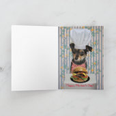 かわいい犬カスタマイズ可能な母の日いいえ料理 カード (内部)