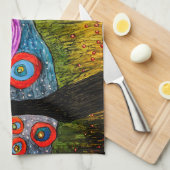 かわいい犬カラフルのキッチンタオル キッチンタオル (四つ折り)