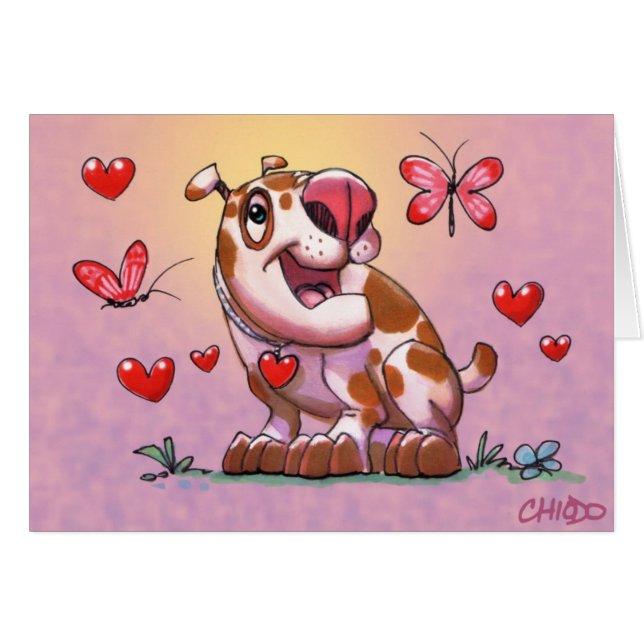 かわいい犬カード (正面横)