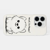 かわいい犬キャラクターのスマホケース iPhoneケース (裏面横)