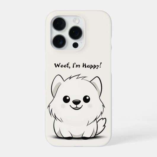 かわいい犬キャラクターのスマホケース iPhoneケース (裏面)