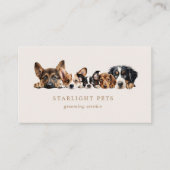 かわいい犬グルーミングサービス名刺 名刺 (正面)