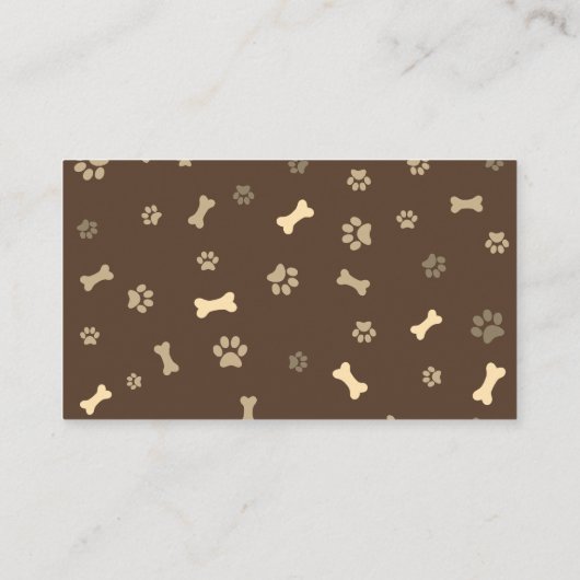 かわいい犬グルーミングペットサービス 名刺 (裏面)