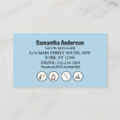 かわいい犬グルーミング名刺 名刺 (裏面)