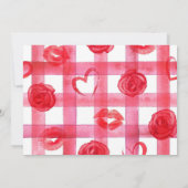 かわいい犬サングラス赤い水色バレンタインカード ノートカード (裏面)