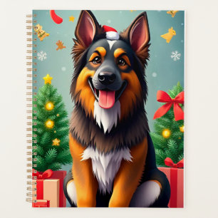 🎁かわいい犬サンタ帽子クリスマスプランナーギフト✨ プランナー手帳