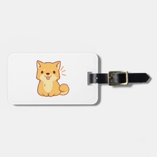 かわいい犬シバ ラゲッジタグ (正面横)