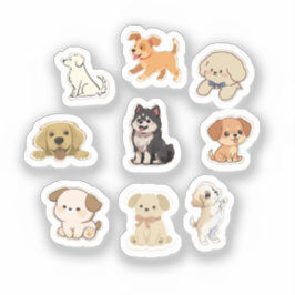 かわいい犬ステッカー - 子犬ステッカーコレクション シール