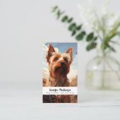 かわいい犬トリマーグルーミングサービスペットケア 名刺 (スタンド正面)