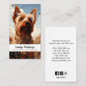 かわいい犬トリマーグルーミングサービスペットケア 名刺 (正面/裏面)