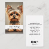 かわいい犬トリマーグルーミングサービスペットケア 名刺 (正面/裏面)