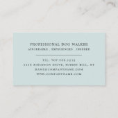 かわいい犬ドッグウォーカーサービス 名刺 (裏面)