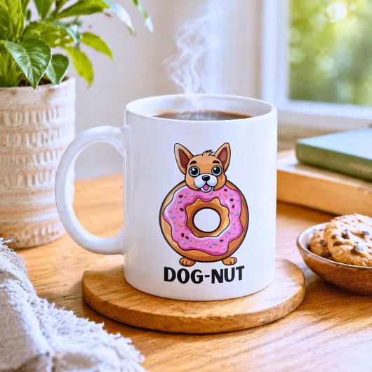 かわいい犬ドーナツ コーヒーマグカップ