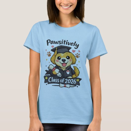 かわいい犬ナースの2026年卒業 Tシャツ (正面)
