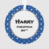 かわいい犬ハイカーキャンパー旧英語シェプドッググレー1 オーナメント (裏面)