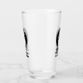 かわいい犬ハイカーキャンパー旧英語シェプドッググレー1 タンブラーグラス (右)