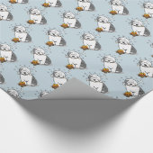 かわいい犬ハイカーキャンパー旧英語シェプドッググレー1 ラッピングペーパー (コーナー)