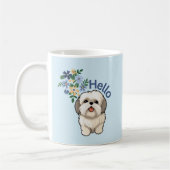 かわいい犬ハローマグ コーヒーマグカップ (左)