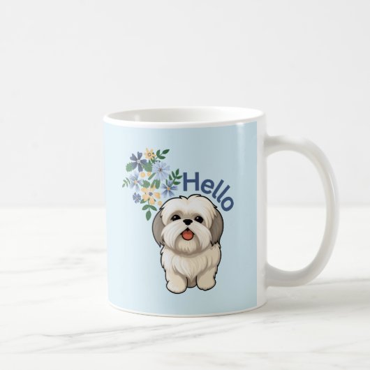 かわいい犬ハローマグ コーヒーマグカップ (右)
