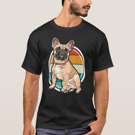 かわいい犬パグ Tシャツ (正面)