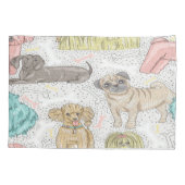 かわいい犬パターン枕箱 枕カバー (裏面-左)