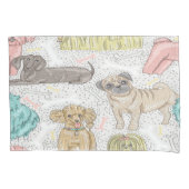 かわいい犬パターン枕箱 枕カバー (正面左)