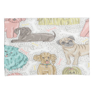 かわいい犬パターン枕箱 枕カバー