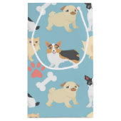 かわいい犬パターン スモールペーパーバッグ (裏面)