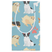 かわいい犬パターン スモールペーパーバッグ (正面)