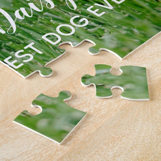 かわいい犬パーソナライズされたの名前の写真 ジグソーパズル (側面)