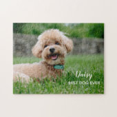 かわいい犬パーソナライズされたの名前の写真 ジグソーパズル (横)