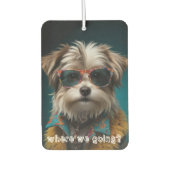 かわいい犬フォトカーエアコン カーエアーフレッシュナー (正面)