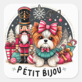かわいい犬プチ二条 スクエアシール (正面)