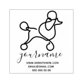 かわいい犬プードル ラバースタンプ (インプリント)