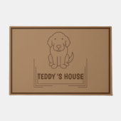 かわいい犬ペットウェルカムホームパーティーDIY名 ドアマット (正面)