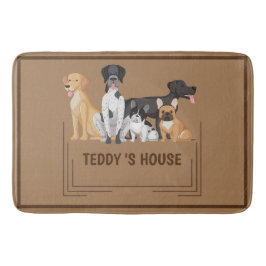 かわいい犬ペットウェルカムホームパーティーDIY名 バスマット