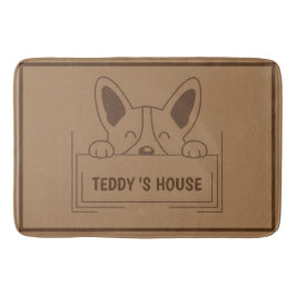 かわいい犬ペットウェルカムホームパーティーDIY名 バスマット