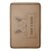 かわいい犬ペットウェルカムホームパーティーDIY名 バスマット (正面縦)