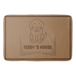 かわいい犬ペットウェルカムホームパーティーDIY名 バスマット