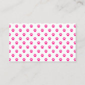 かわいい犬ペットグルーミングサービスポープリント 名刺 (裏面)