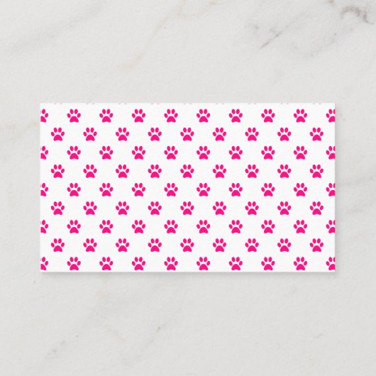 かわいい犬ペットグルーミングサービスポープリント 名刺 (裏面)