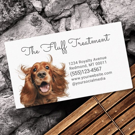 かわいい犬ペットグルーミングバスサービス 名刺