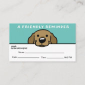 かわいい犬ペットケアアポイントメントリマインダー獣医 名刺 (正面)
