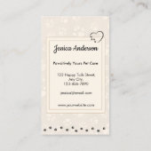 かわいい犬ペットケアサービストリマーポープリント 名刺 (裏面)