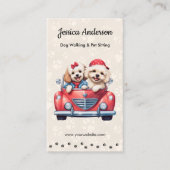 かわいい犬ペットケアサービストリマーポープリント 名刺 (正面)