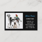 かわいい犬ペットシッター動物シッターのペットトリマー 名刺 (正面)